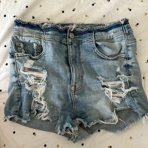 American Eagle distressed jean shorts